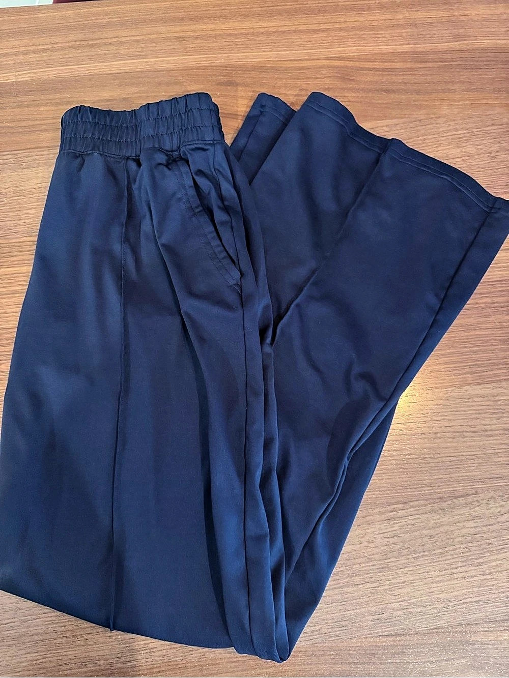 OFFLINE by Aerie wide leg athletic pants High Waisted Trouser Blue Small